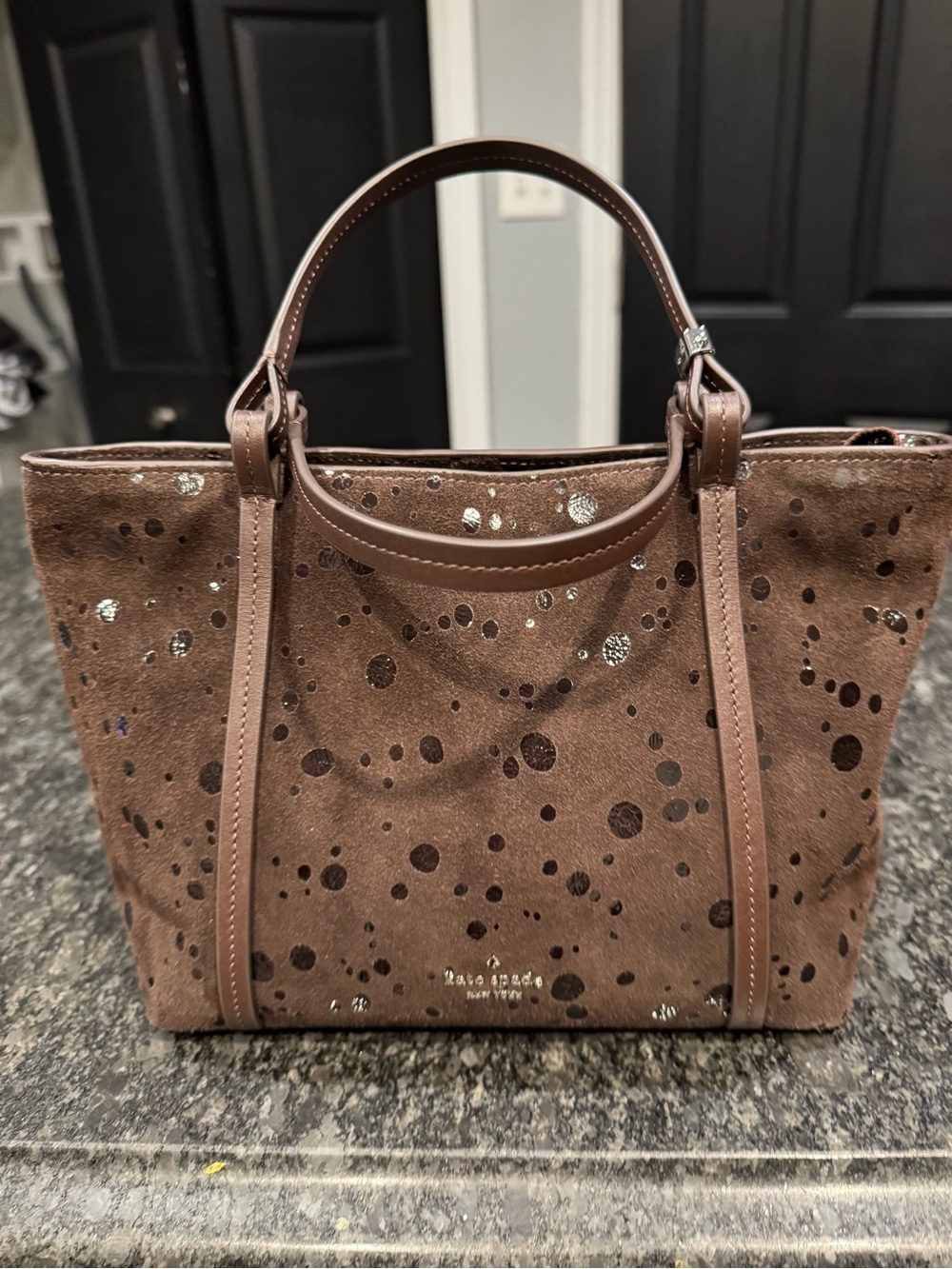 kate spade Brown Suede Shiny Dot